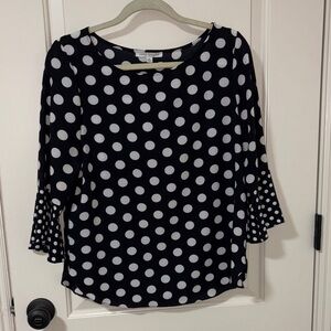 Black and White Polka Dot Blouse